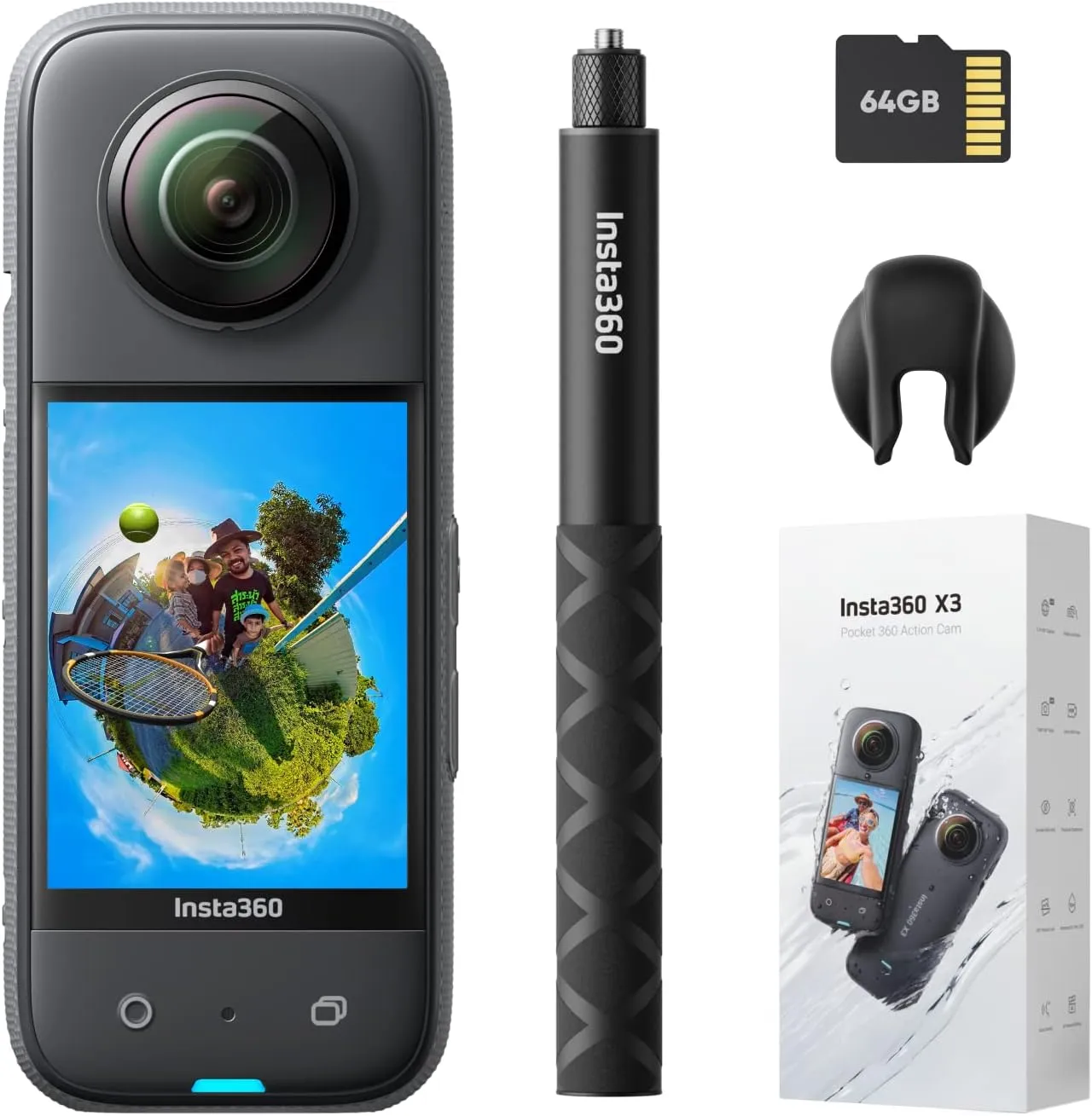 Insta360 X3 360-degree camera for capturing immersive footage and unique perspectives in vlogging